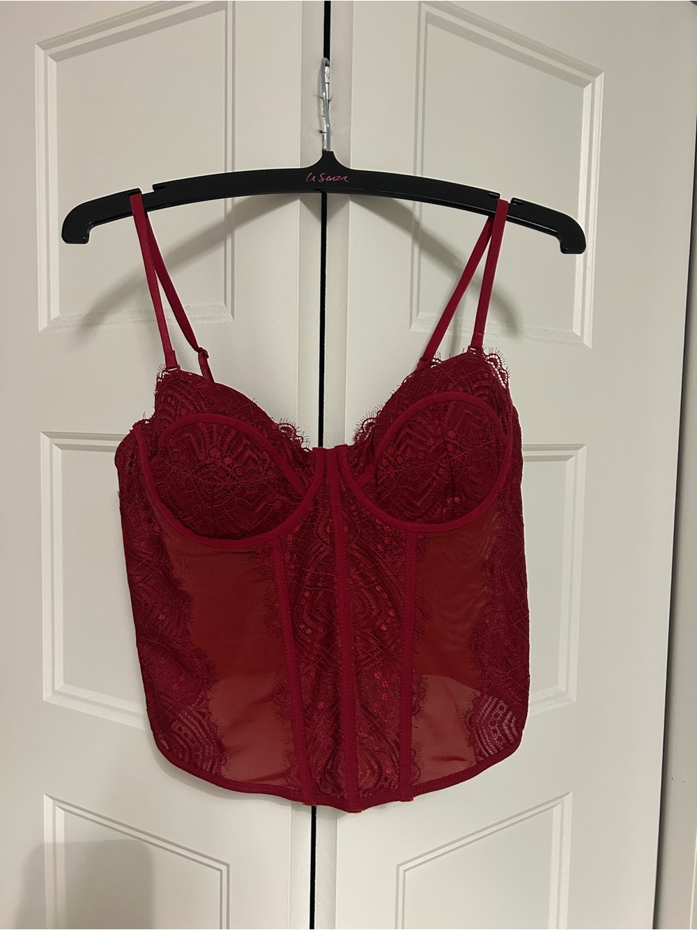Red Lace Bustier